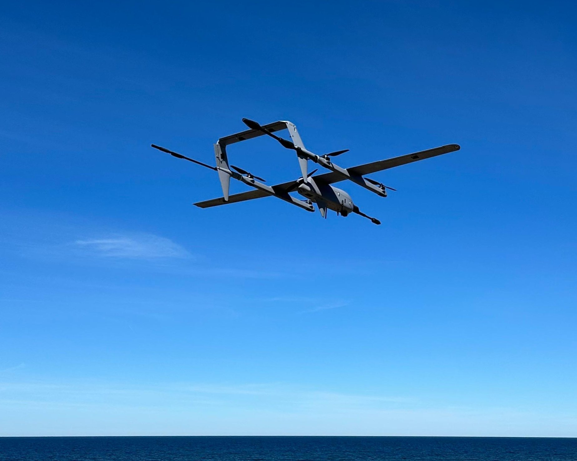Platforma badawcza VTOL — widok z tyłu