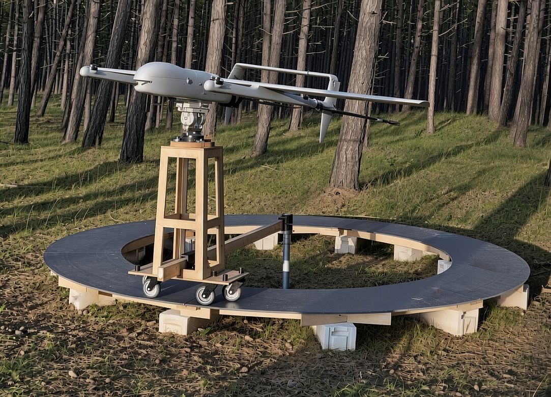 Platforma badawcza VTOL — widok z tyłu